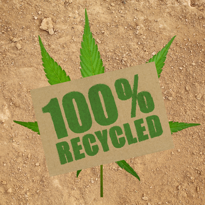 Recycled cannabis waste